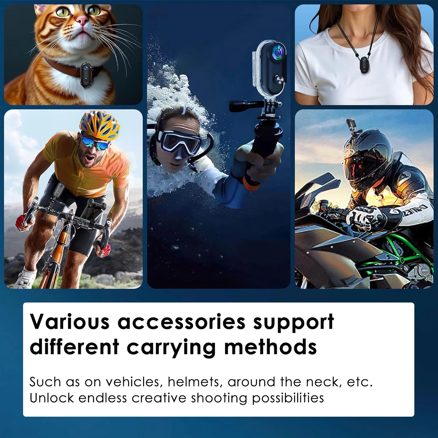 4K Thumb Action Camera Pocket POV Cam Portable Body Recording Wearable Camera WiFi Waterproof Mini Camera