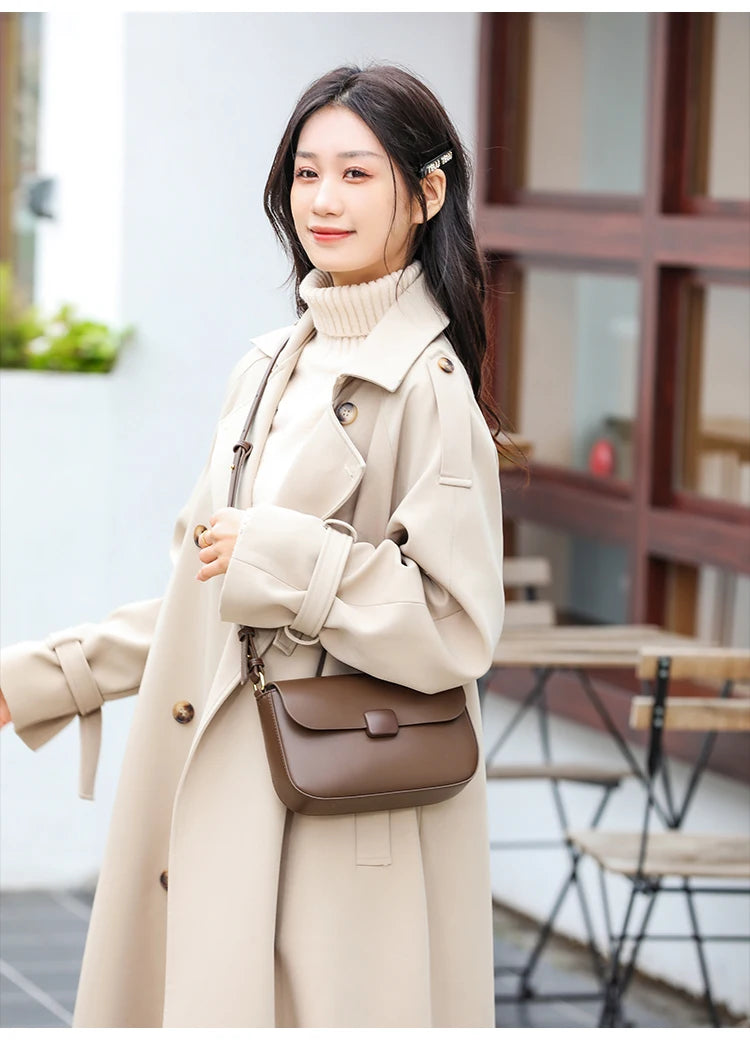 Luxury handbags female crossbody bags Tofu small square shoulder bag, Women bags new fashion 2025 genuine cowhide leather satchel