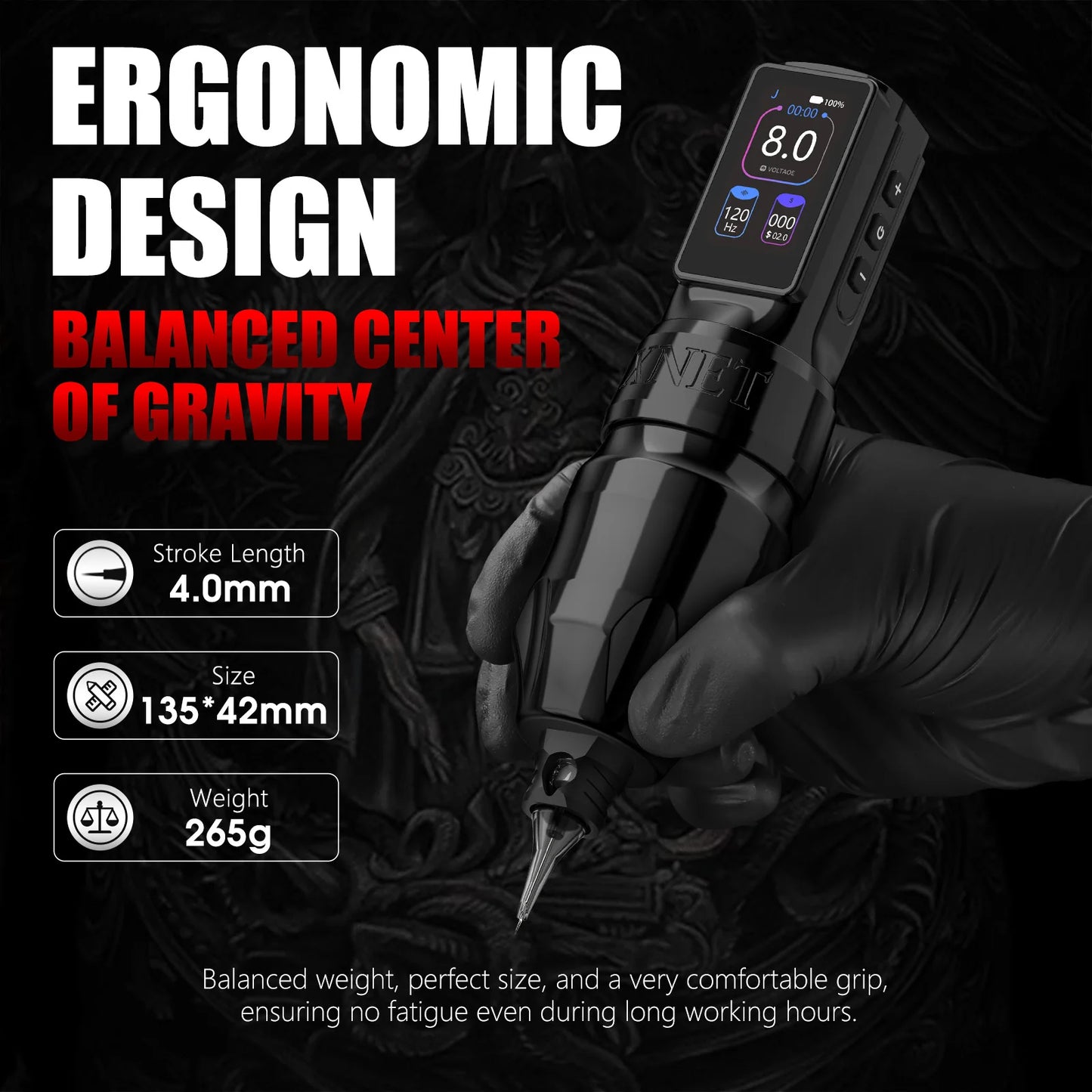 Xnet Titan Max Wireless Tattoo Machine kit 20Pcs Needles Set Coreless Motor Multi-Function Touchscreen Battery 1-12V For Tattoo