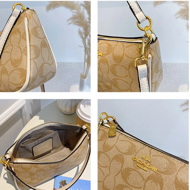 Ladies Classic Geometry Pattern Multifunctional Crossbody Bag 2025 Women's Handbag Fashionable Printed Shoulder Bag PU Leather