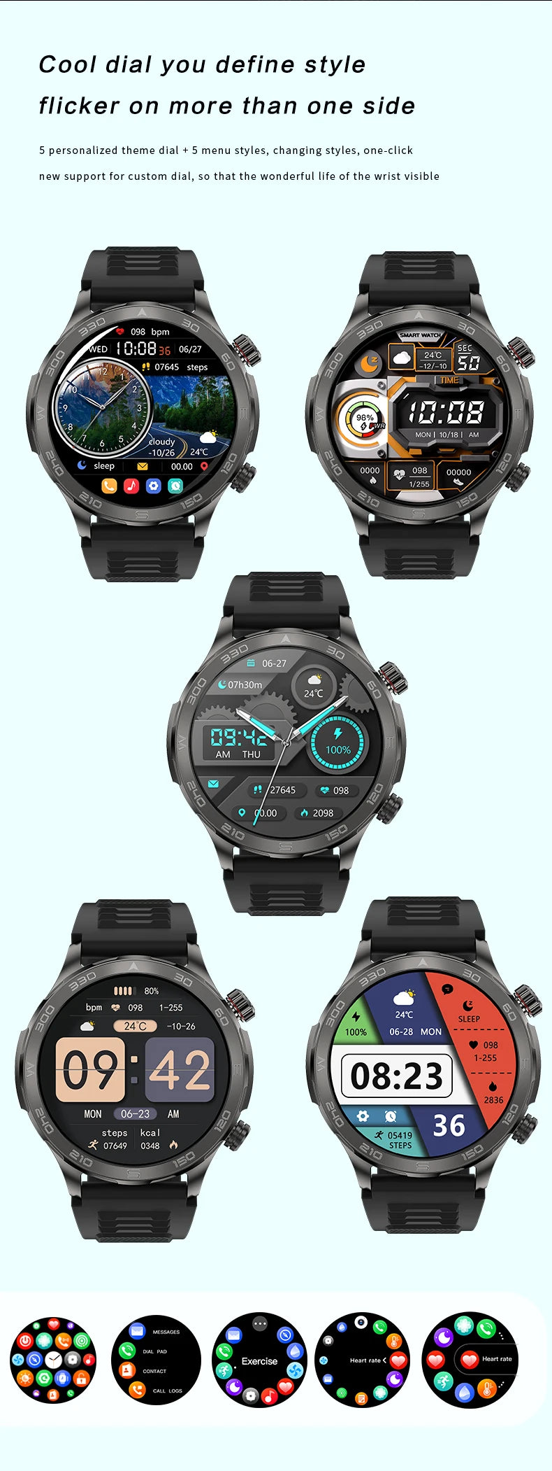 2025 New For Huawei IP68 Waterproof GPS Sports Smart Watch Men AMOLED HD Screen Heart Rate NFC Bluetooth Call Smart Watch Woman