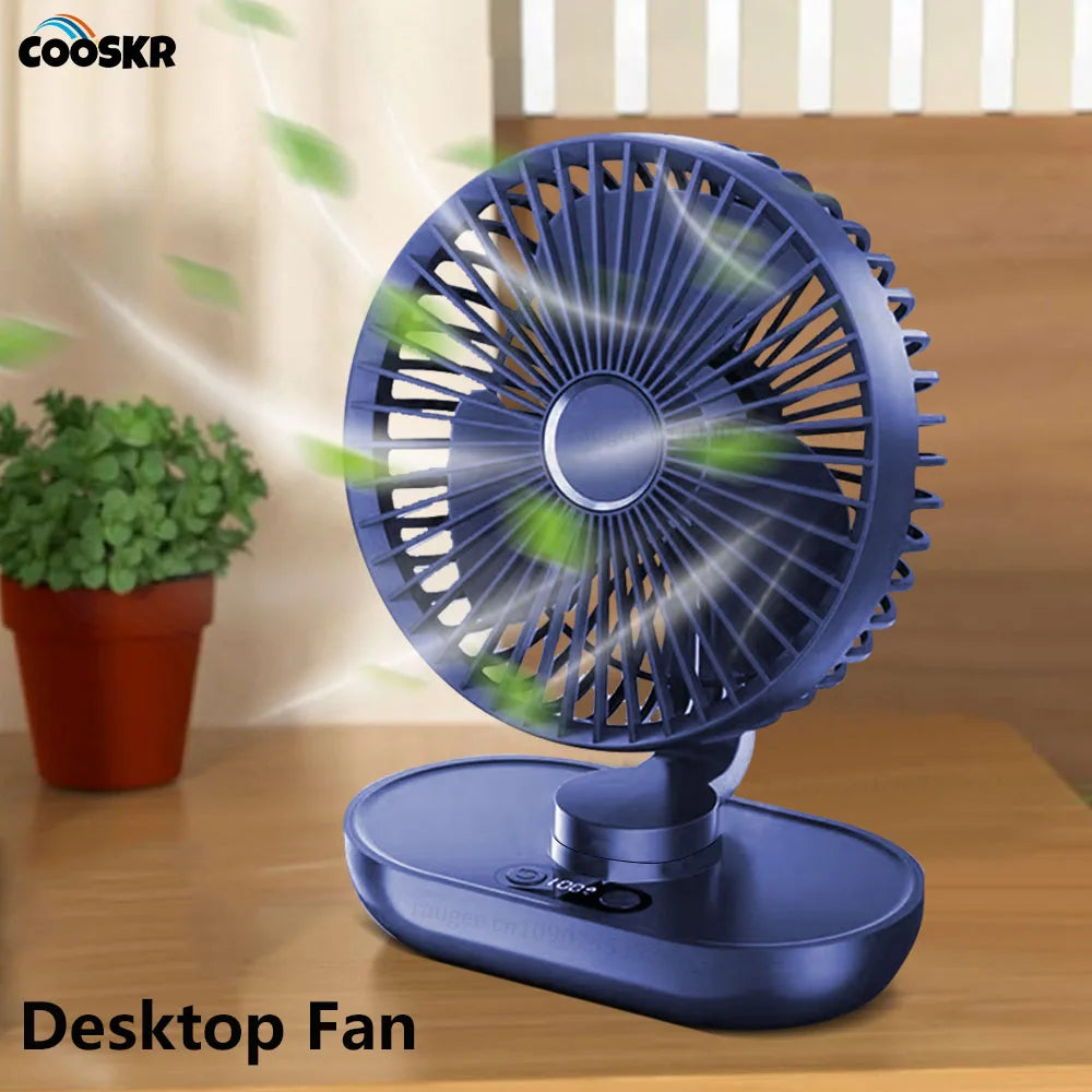 Rechargeable Fans Portable Desktop Fan Home Office Dormitory USB Mini Small Electric Fan Air Circulators High Wind Table Fan