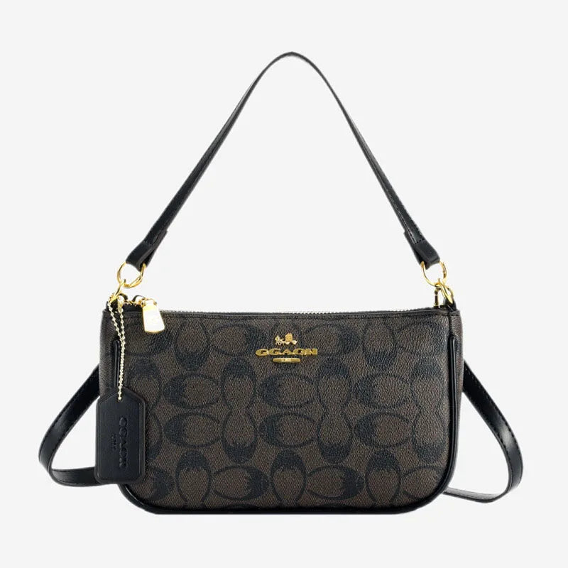 Ladies Classic Geometry Pattern Multifunctional Crossbody Bag 2025 Women's Handbag Fashionable Printed Shoulder Bag PU Leather