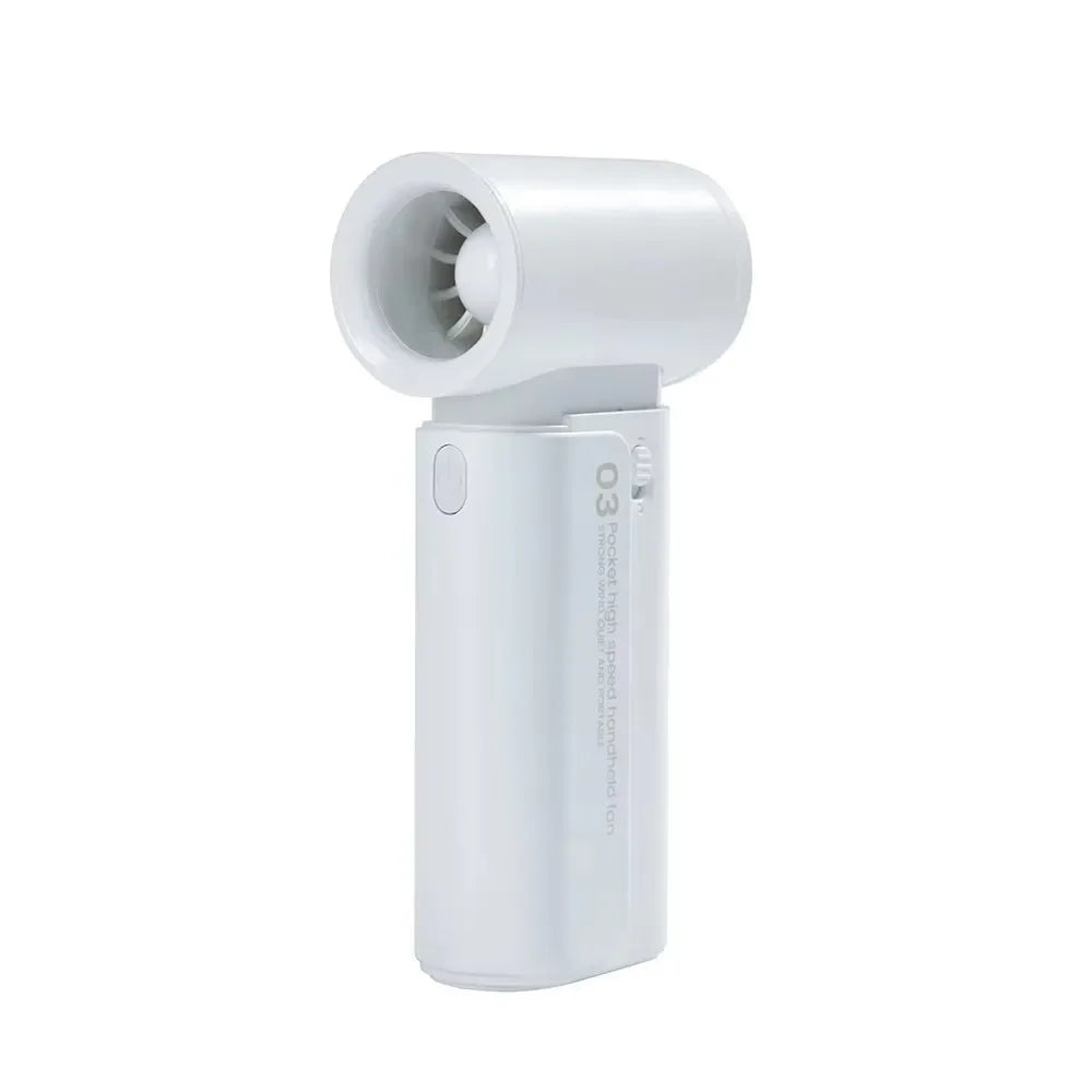 2025 New High Speed Portable Electric Fan USB Rechargeable 3 Speed Fan 4000mAh Outdoor Handheld Fan Mini Bladeless Fan
