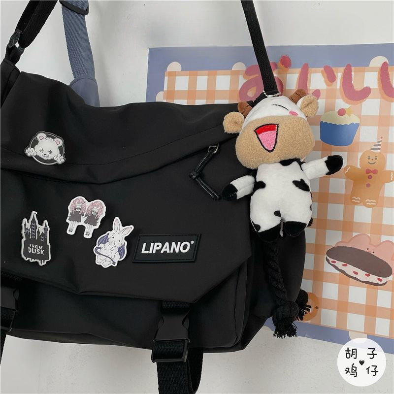 Women's Nylon Handheld One Shoulder Versatile Large Capacity Crossbody Bag Retro Work Travel
