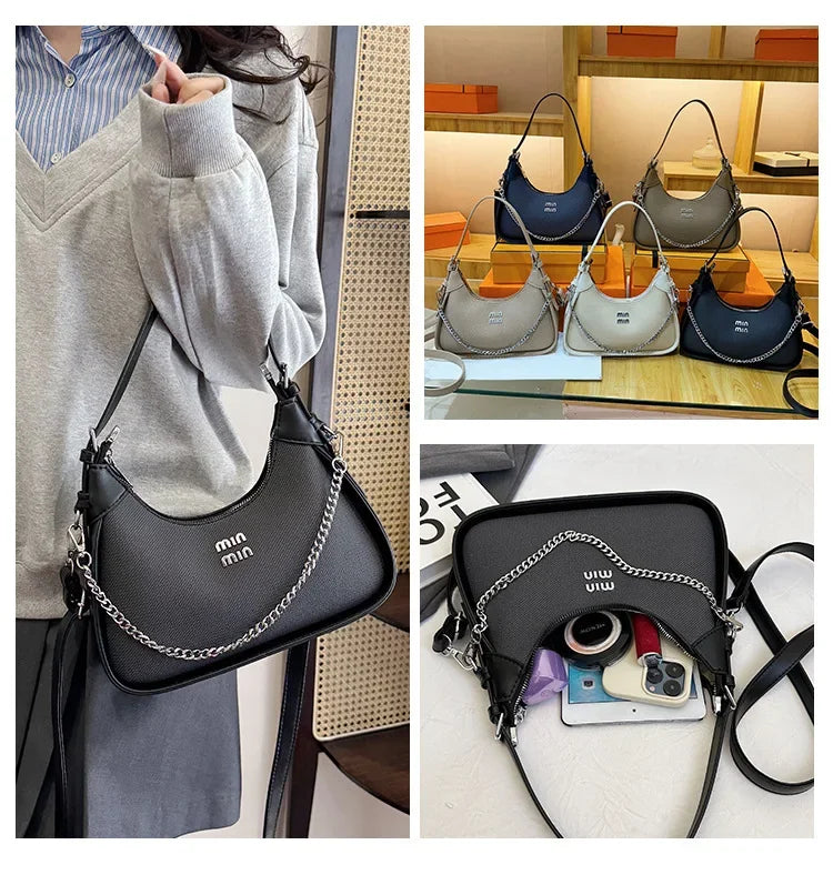 2025 EarlySpring New Simple and Casual Fashion Women's Armpit Handbag High-end and Trendy ShoulderBag for Style-conscious Ladies