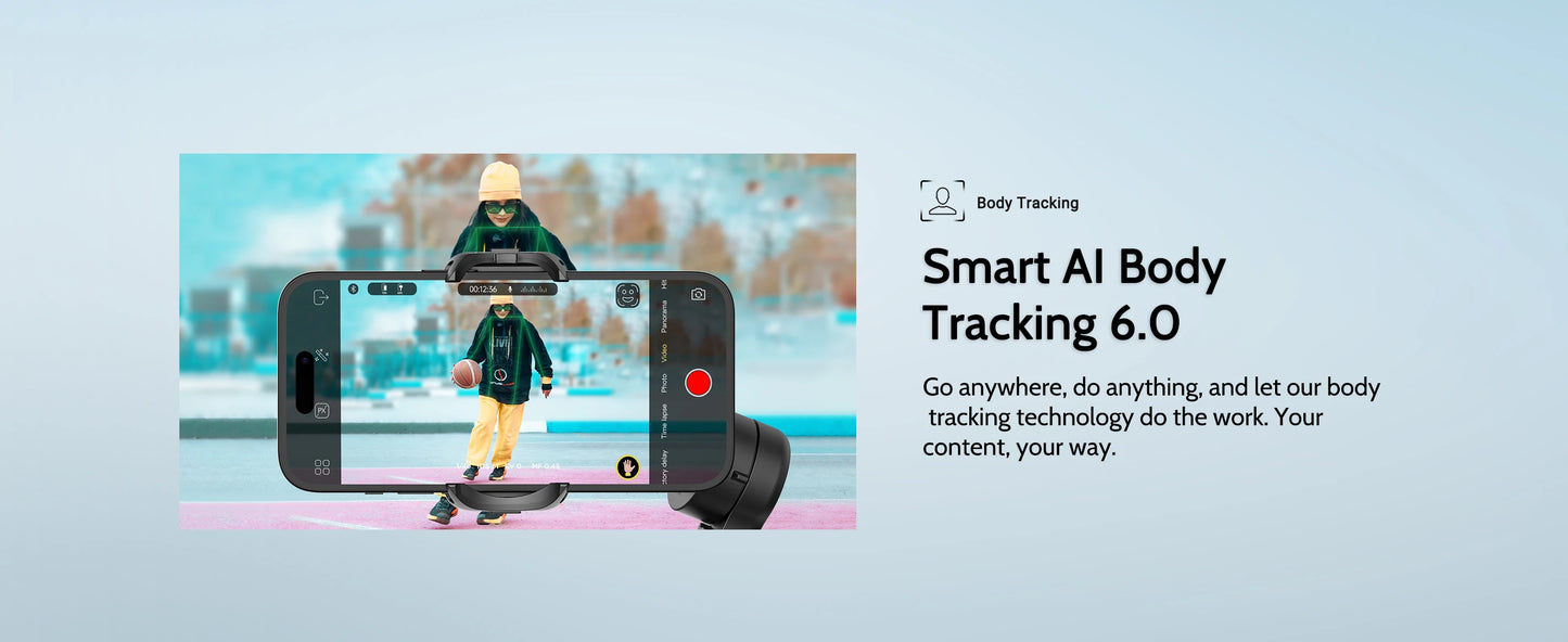 AOCHUAN Smart XPro Smartphone 3 Axis Gimbal Stabilizer For iPhone and Android Smartphone Shooting Video with Fill light Effects