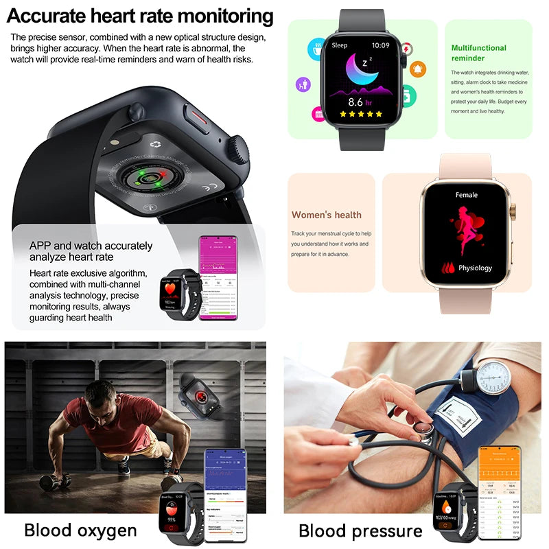 2025 New For Xiaomi Smart Watch HD Bluetooth Call AMOLED Screen NFC Waterproof GPS Sport Health Tracker Smart Watch