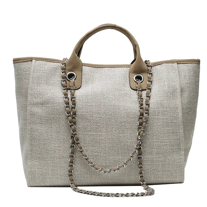 Fashion Make Up Designer Big Women's New Korean Fashion Casual Large Capacity Shoulder Crossbody Chain Tote Bag
