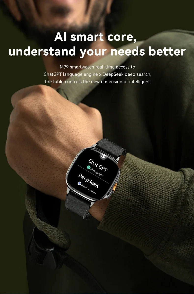 2025 M99 5G Smart Watch: Android 10.0, 9MP Rotary Camera, 256GB Storage, GPS/NFC, 1.95" AMOLED Screen