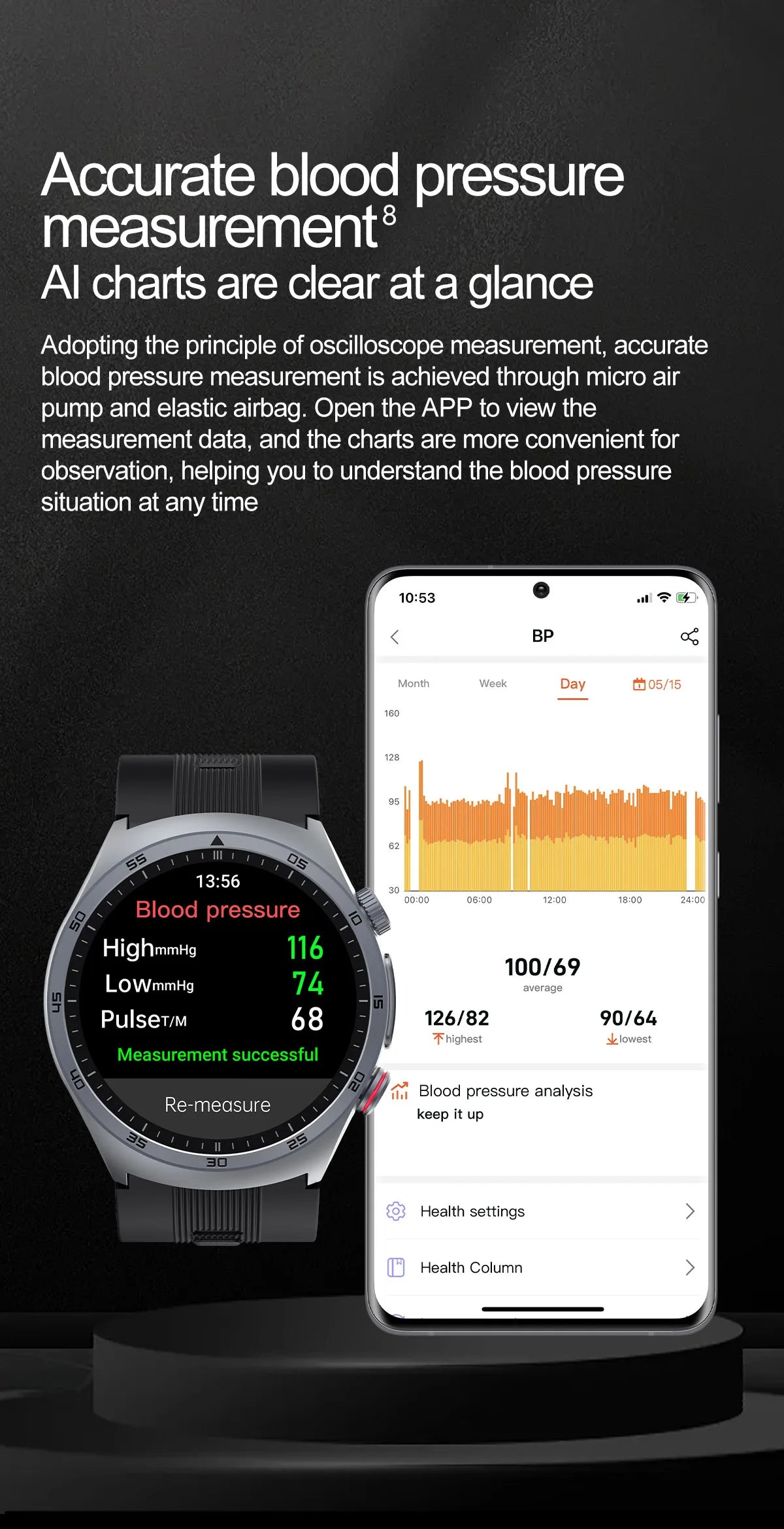 Airbag Smart Watch 2025 New Health watch men Air pump True Accurately Blood Pressure watches Uric Acid Blood Lipids