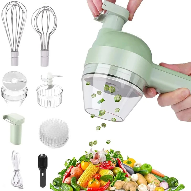 Portable Multifuction Electric Vegetable Chopper Rechargeable Handheld Cordless Food Processor for Meat Garlic Pepper Onion