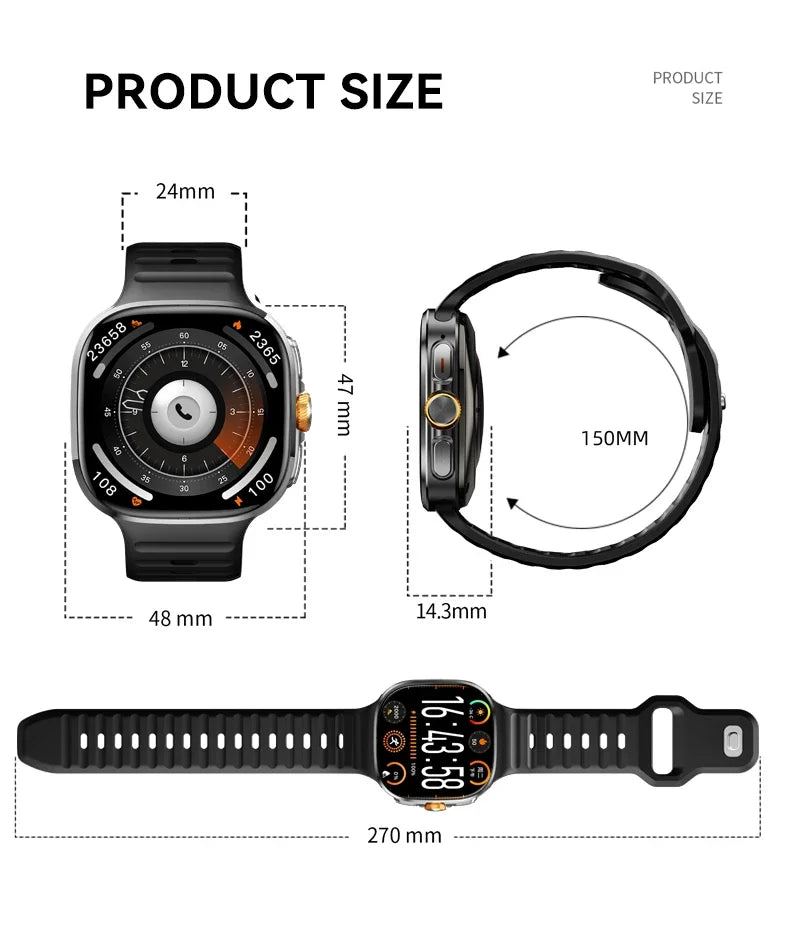 2025 M99 5G Smart Watch: Android 10.0, 9MP Rotary Camera, 256GB Storage, GPS/NFC, 1.95" AMOLED Screen