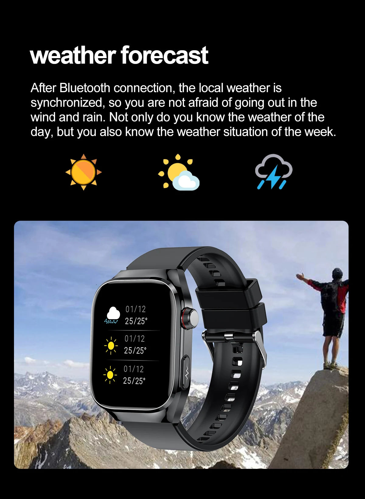 2025 New Three Highs Blood Pressure Smartwatch ECG Uric Acid Heart Rate Clock Body Analysis Health Monitoring Watches