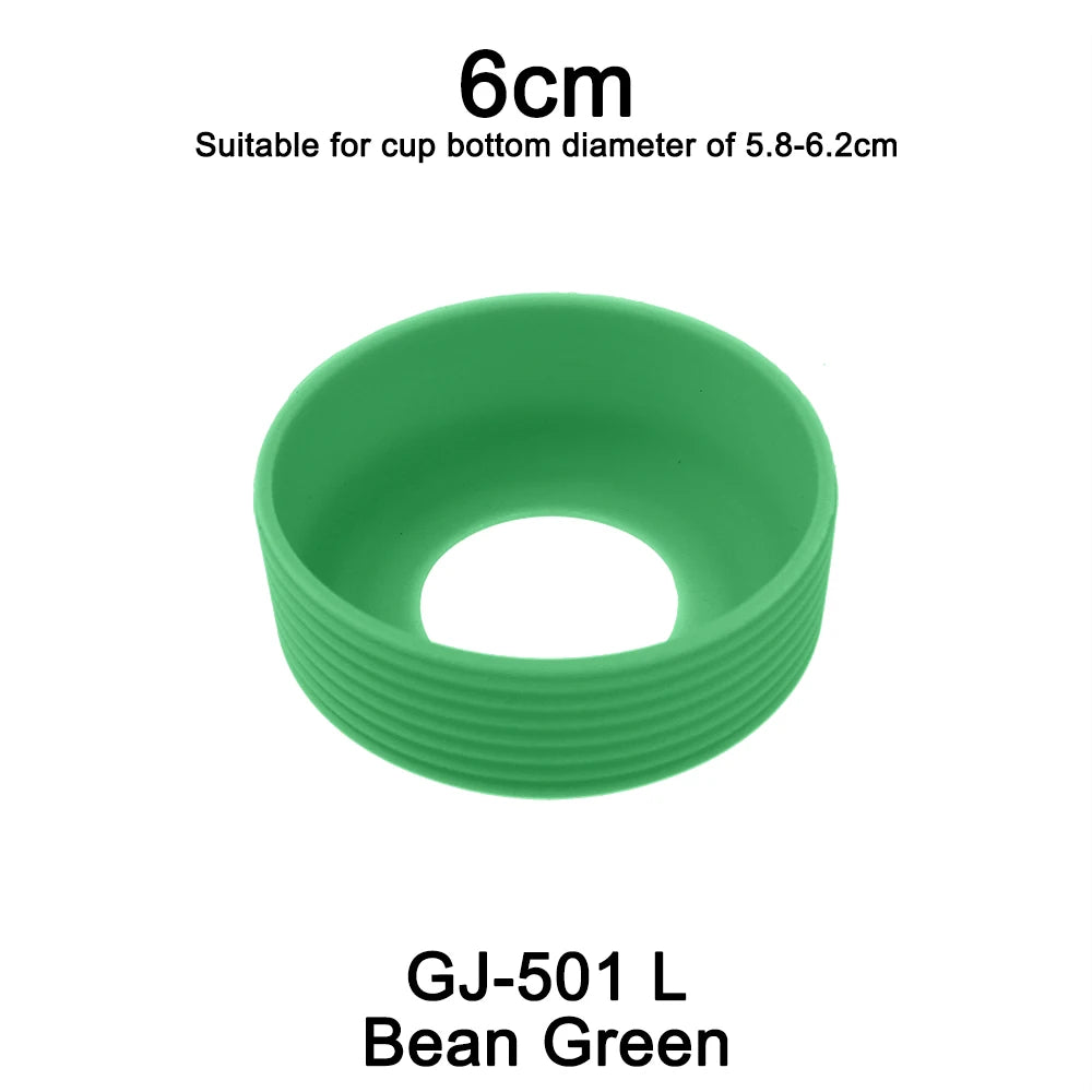 6cm 15 Colour Threaded Soft Silicone Cup Bottom Cover Wear Resistant Ring Sleeve Sheath Anti Slip Good Toughness