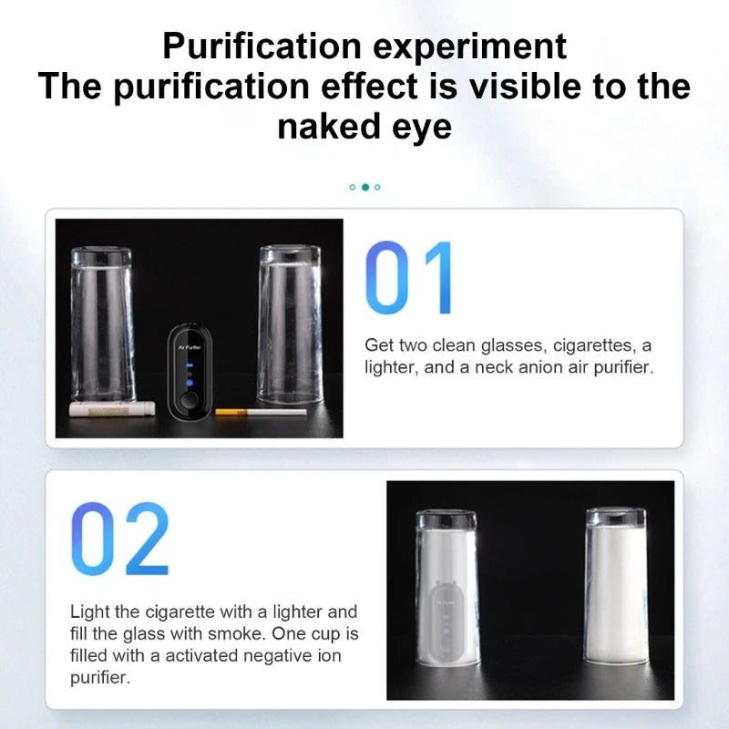 USB Rechargeable Air Purifiers Air Purifying Machine Suitable for Desk Car Drop Shipping