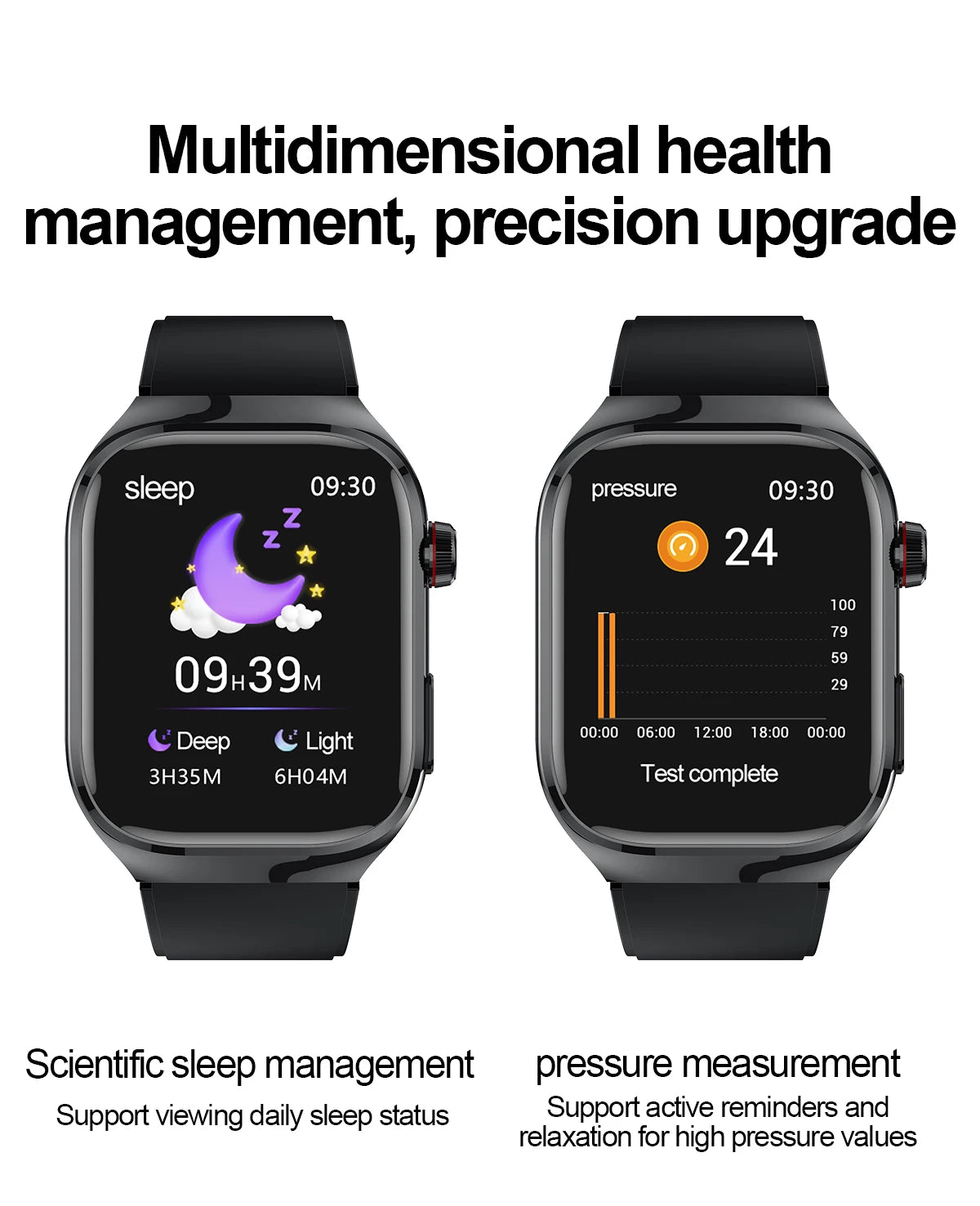2025 New Three Highs Blood Pressure Smartwatch ECG Uric Acid Heart Rate Clock Body Analysis Health Monitoring Watches