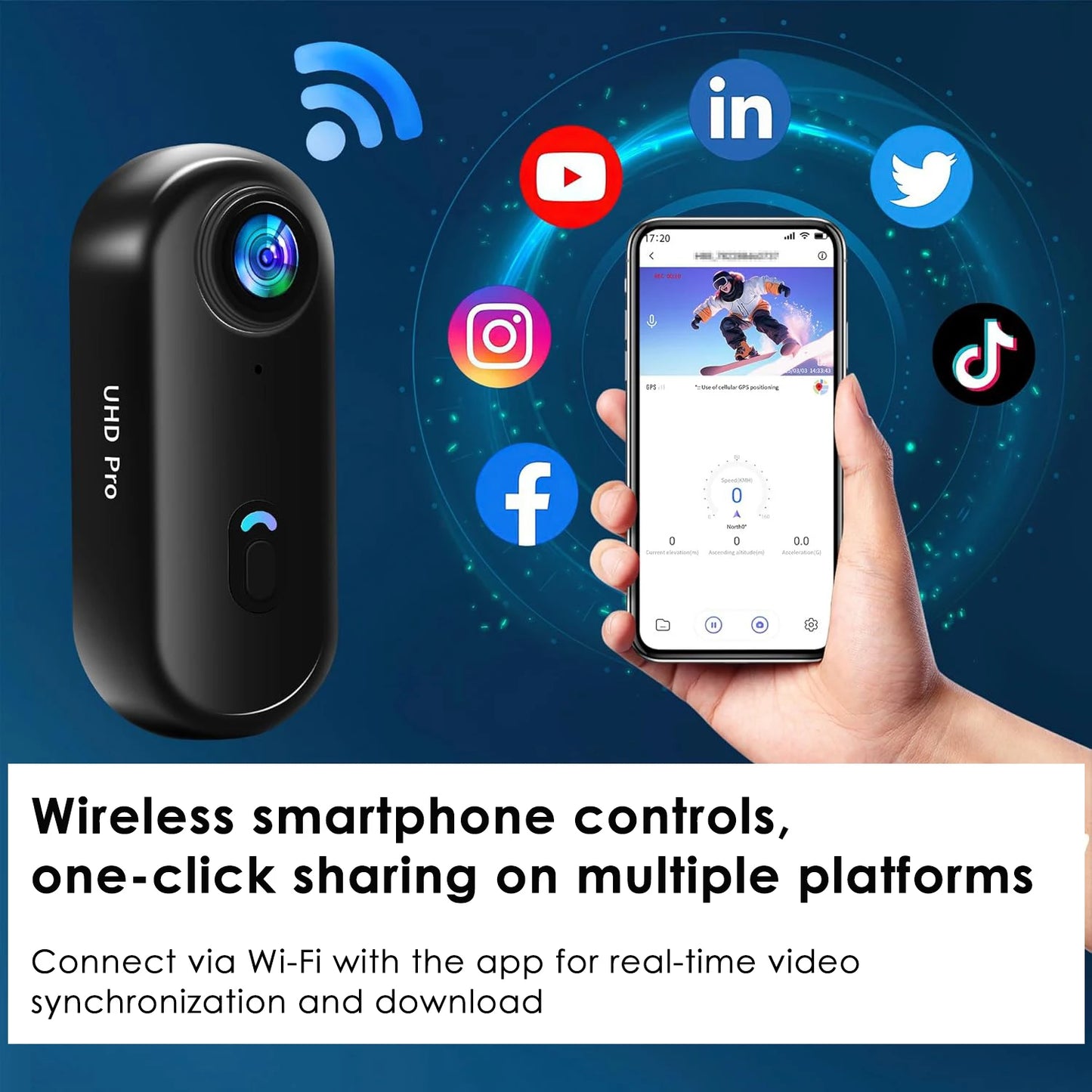 4K Thumb Action Camera Pocket POV Cam Portable Body Recording Wearable Camera WiFi Waterproof Mini Camera