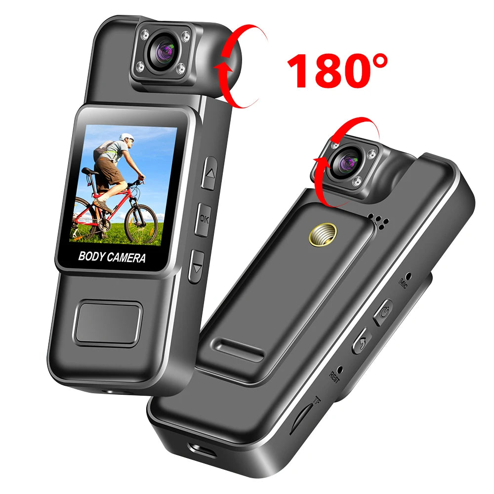 4K WiFi Ultra HD Mini Camera Portable Police Camera Infrared Night Vision Function Suitable for Police Use, Outdoor Cycling, etc