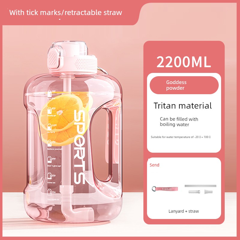 Tritan 5Liter T Barrels Large Large-Capacity Water Cup Sports Water Kettle Outdoor Portable High Temperature Resistant Tea Cup for Boys