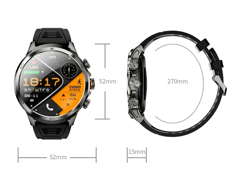 2025 NEW 4G Full Netcom H19 Smartwatch Android System 1.95 Inch 720*720 Amoled Screen 190° Rotating Camera Smart Watch GPS WIFI