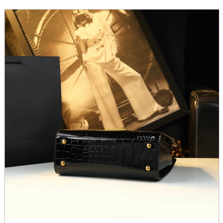 High-grade light luxury handbag New Autumn and Winter fashion Tote bag women's crocodile print single shoulder crossbodybag