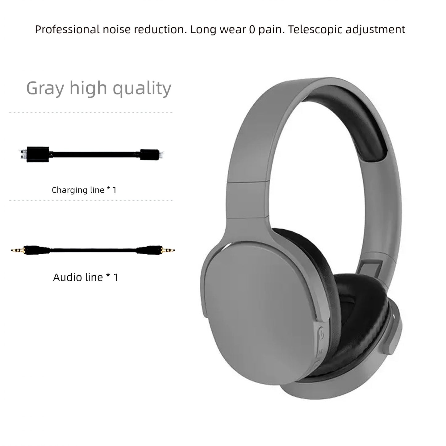2025 Hot-Selling Headset Wireless Bluetooth Headset Foldable Dry-Reducing Low-Stress Full Ear Bag