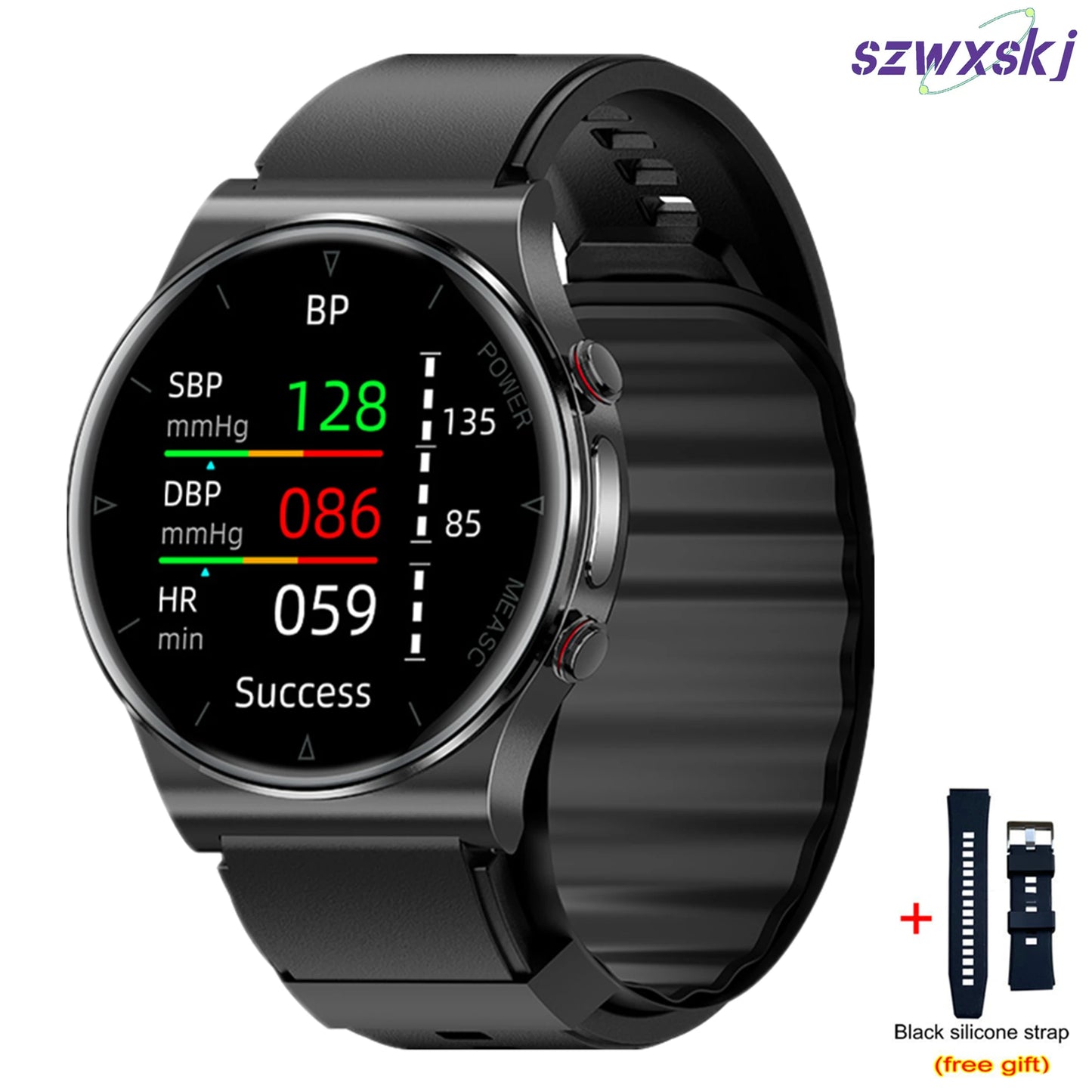 P70 Smart Watch Air Pressure Pump Blood Pressure Medical Grade ECG+PPG Heart Rate Blood Pressure Measurement Elder Health Watch