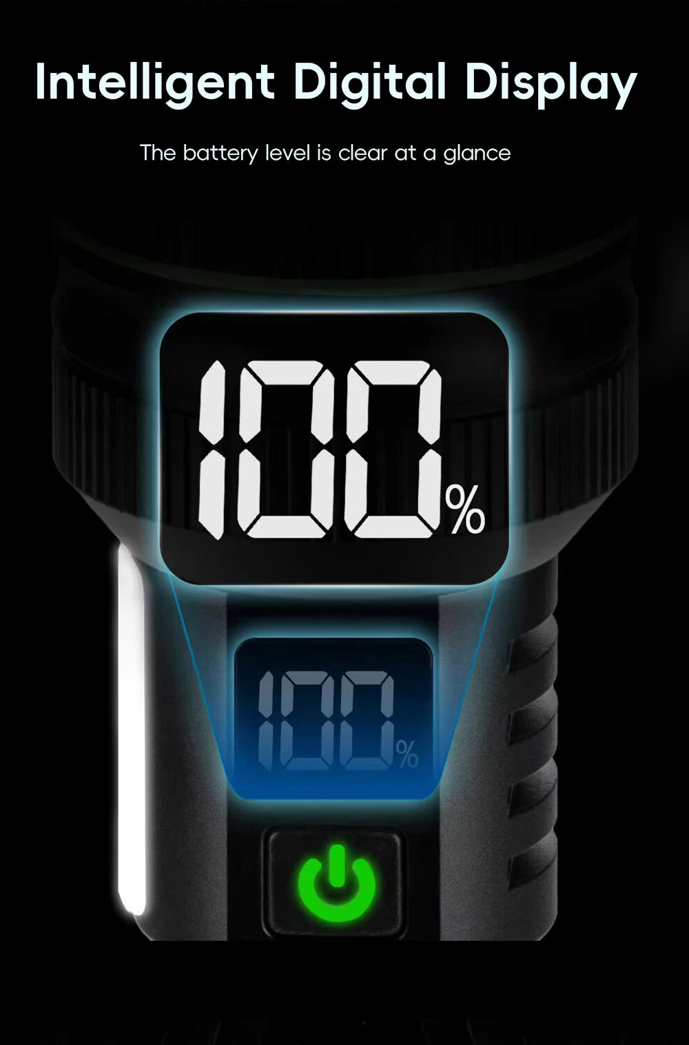 Super bright LED flashlight high power strong light long-range tactical flashlight, long outdoor hiking camping emergency light