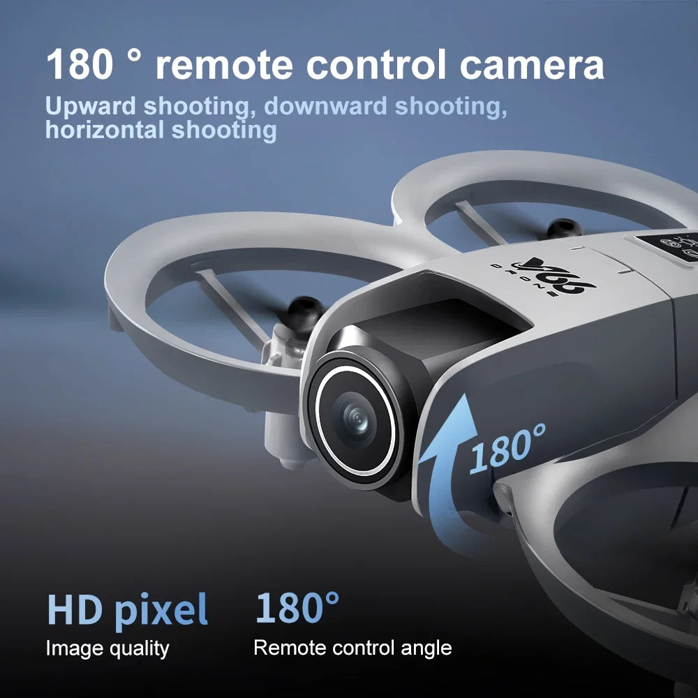 V66 Mini Remote Control Positioning Aerial Photography FPV Drone Wide Angle HD Camera Obstacle Avoidance Helicopter Machine Toy