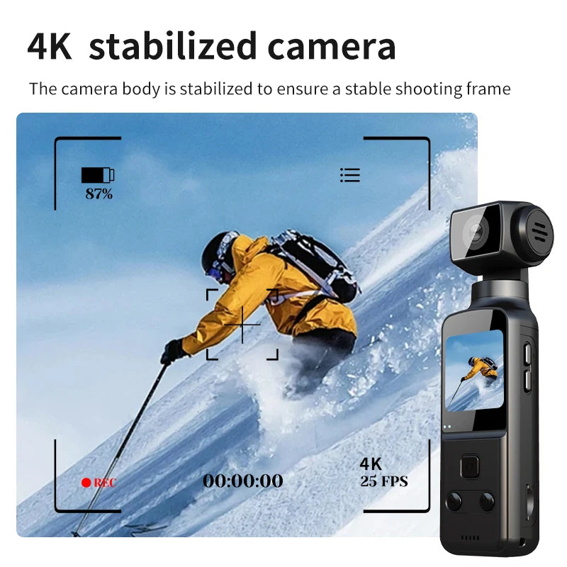 4K Pocket Camera 1080P WiFi Full HD Pocket Camera 270 Rotatable Mini Outdoor Sport DV With Waterproof Case Video Camcorders Gift