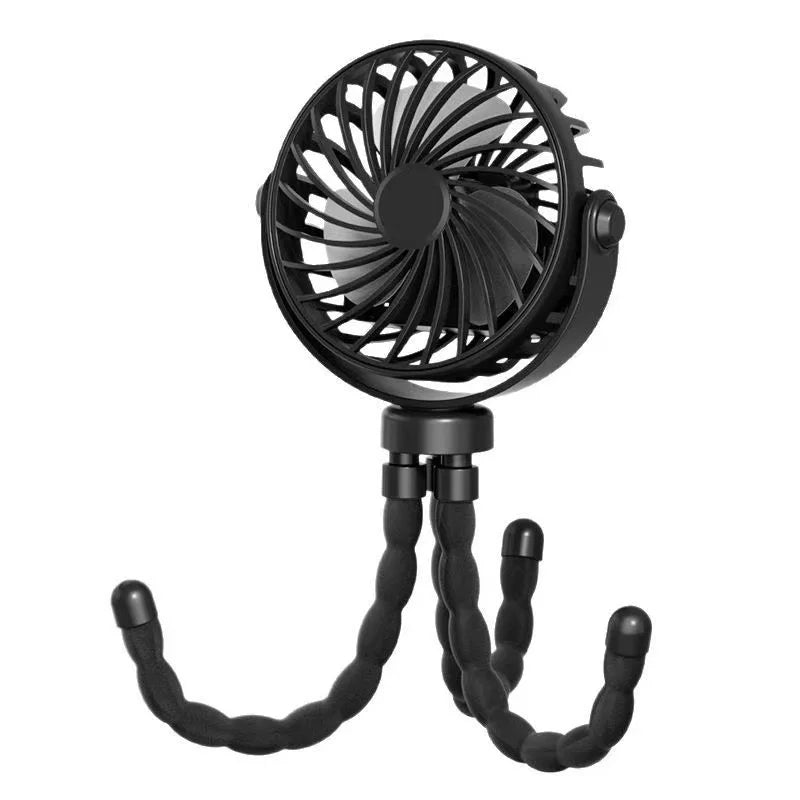 2025 NEW Mini Portable Fan, Battery-Powered Clip Fan, Rechargeable 360° Rotatable Flexible Handheld Desktop Fan