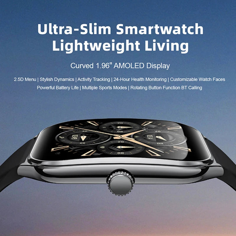 Xiaomi New Ultra Thin Smart Watch Men 1.96" AMOLED 360*360 HD Pixel Display always Show Time Call Reminder Smartwatch Ladies