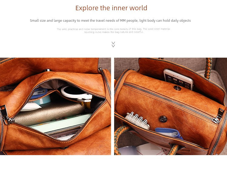 Fashion Large Capacity Shoulder Leather Women Bag