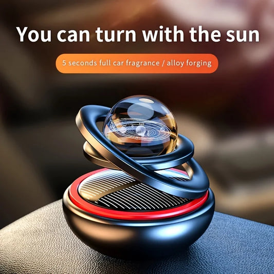 Car Air Freshener Solar Energy Air Purifier for Car Interior Autorotation Decoration Perfume Diffuser Interplanetary Suspension