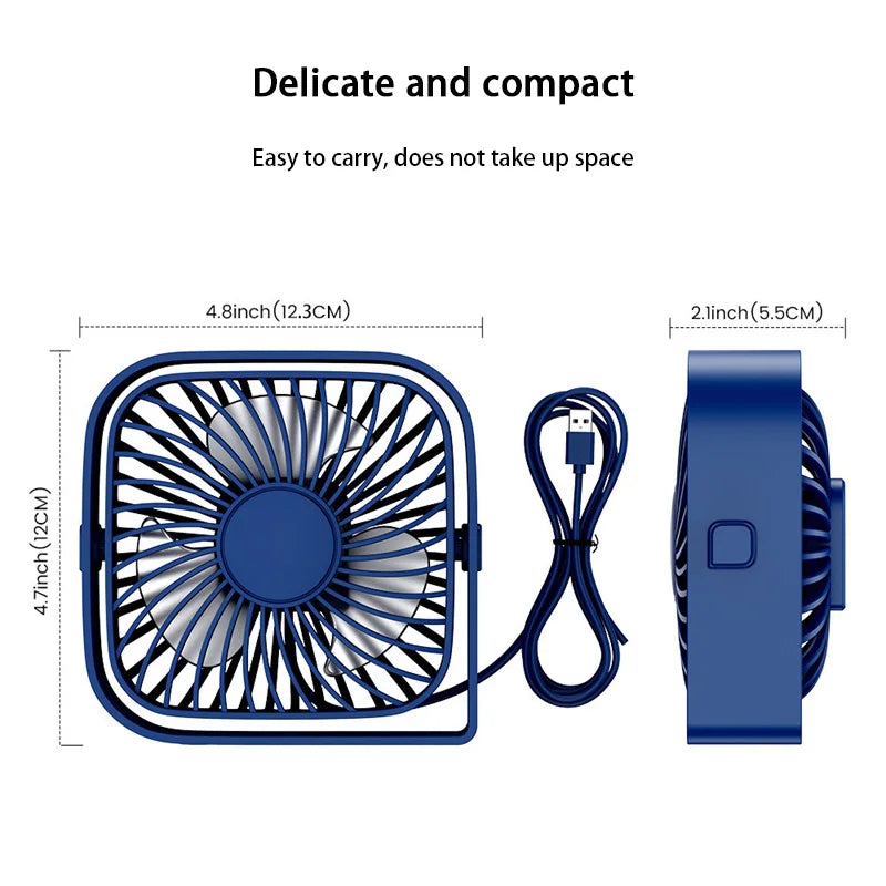 Mini Desktop Fan Battery-Free Quiet USB Powered Office Desk Fan Small Portable Plastic Electric Fan for Home And Office Use