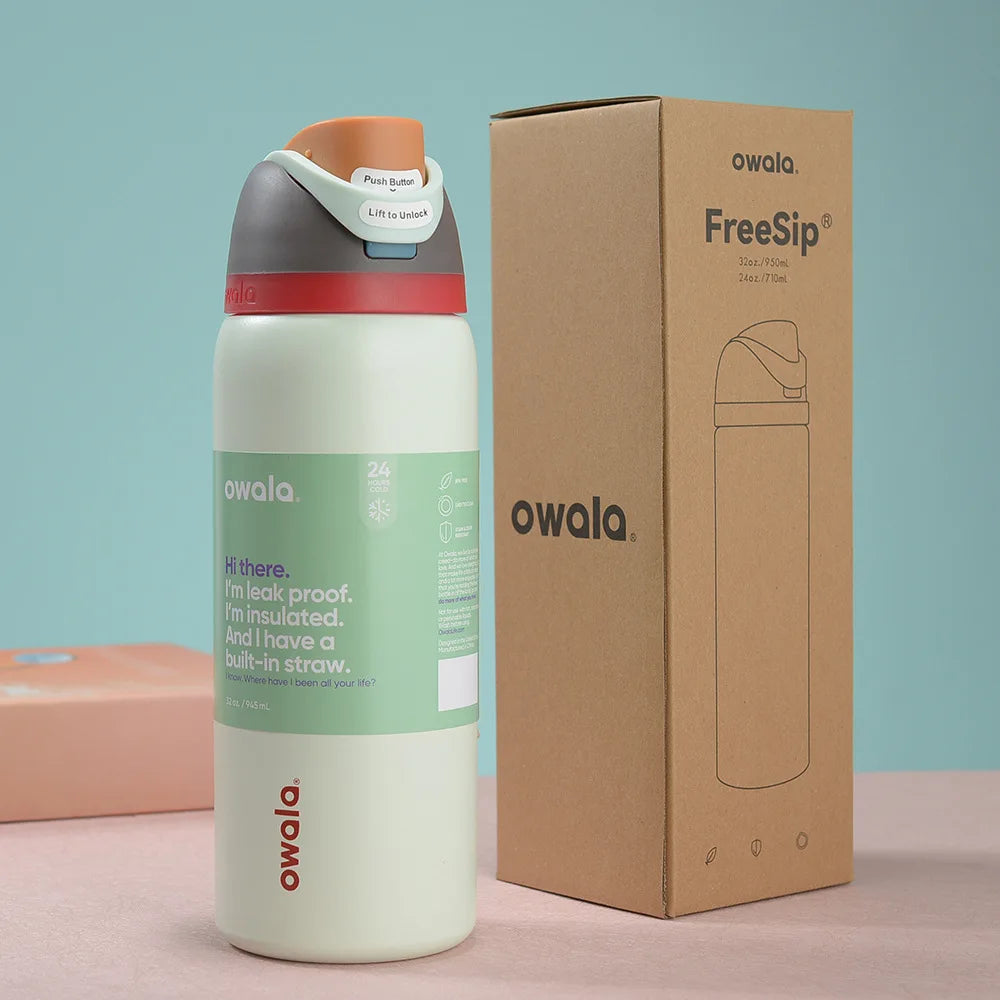 NEW Original Owala Insulated Stainless Steel Water Bottle with Straw, BPA-Free Sports Water Bottle
