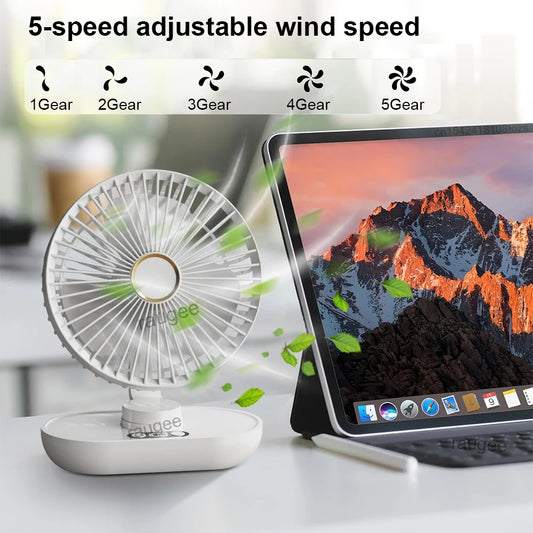 Rechargeable Fans Portable Desktop Fan Home Office Dormitory USB Mini Small Electric Fan Air Circulators High Wind Table Fan