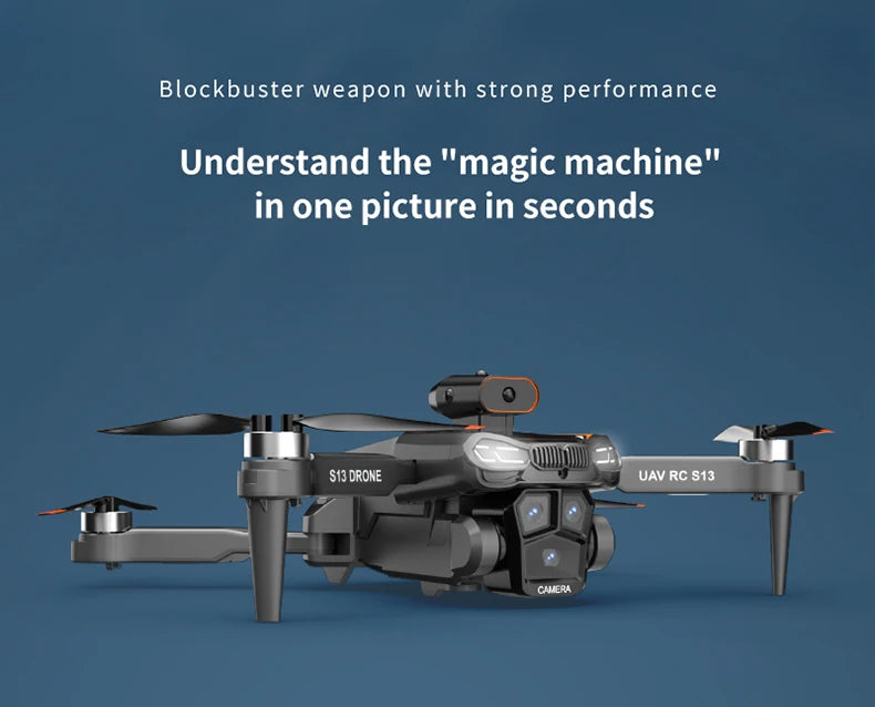 Xiaomi Mijia S13 Drone 8K Professional Dual Camera GPS FPV Brushless Motor Optical Flow Hovering Foldable Quadcopter.
