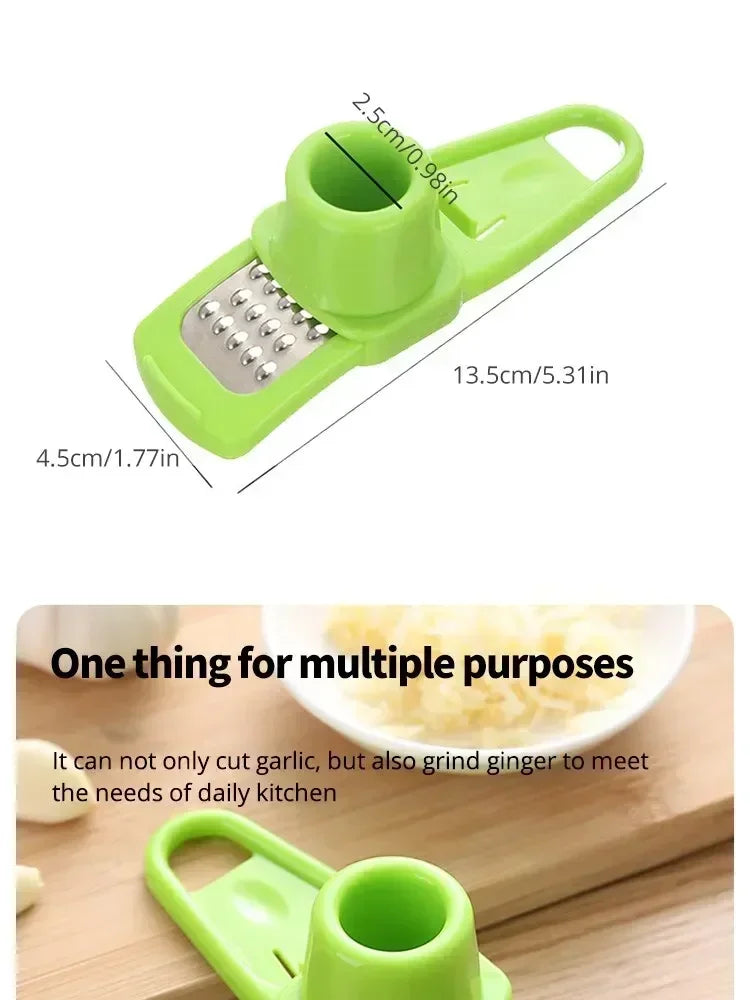 Hot 1 Pack Mini Garlic Grinder Creative Garlic Press Kitchen Garlic Mash Manual Mashing Green Kitchen Gadgets Accessories