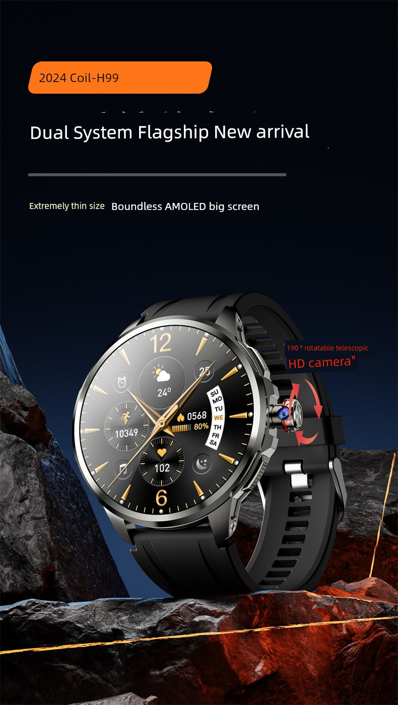 Huaqiang North H99 Smart Watch Ultimate Extraordinary Dual-System OLED Card-Inserting Camera Can Be Installed App