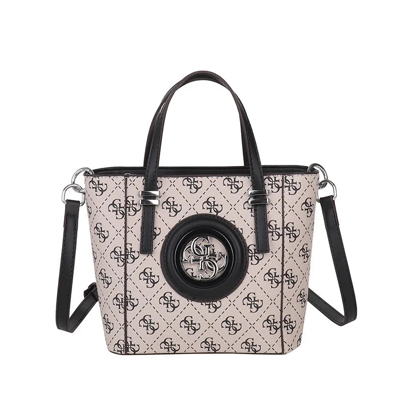 2025 Summer Women's Printed Letter Tote Bag, Large Capacity Shoulder & Crossbody Purse, Trendy Handheld Design for Everyday Use