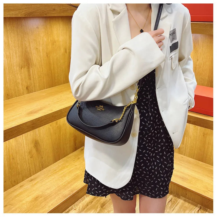 Ladies Classic Geometry Pattern Multifunctional Crossbody Bag 2025 Women's Handbag Fashionable Printed Shoulder Bag PU Leather