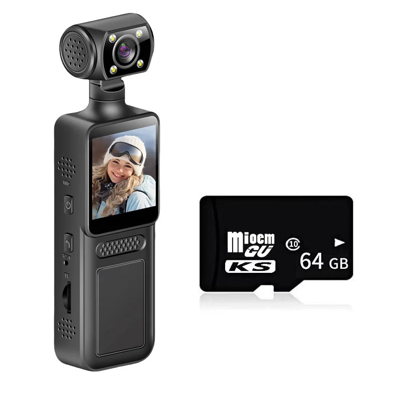 Xiaomi Handheld Pocket Camera 4K HD Camera 180° Rotating Convenient Back Clip Sports Camera Handheld Video Cycling Recorder