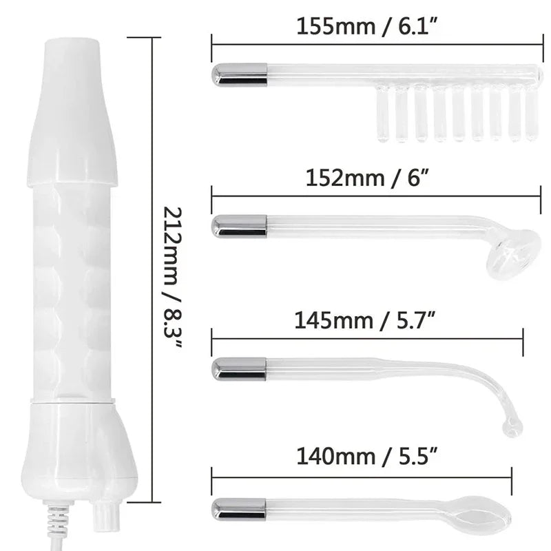 Portable High Frequency Facial Machine Wand Handheld Electric Face Skin Beauty Tools Acne Treatment Device