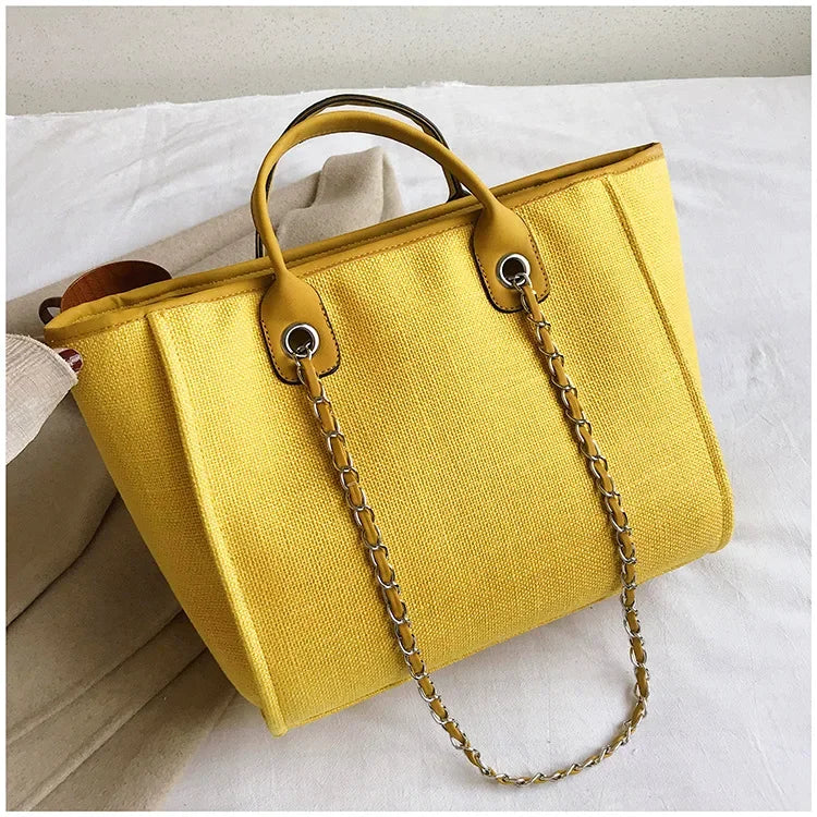 Fashion Make Up Designer Big Women's New Korean Fashion Casual Large Capacity Shoulder Crossbody Chain Tote Bag