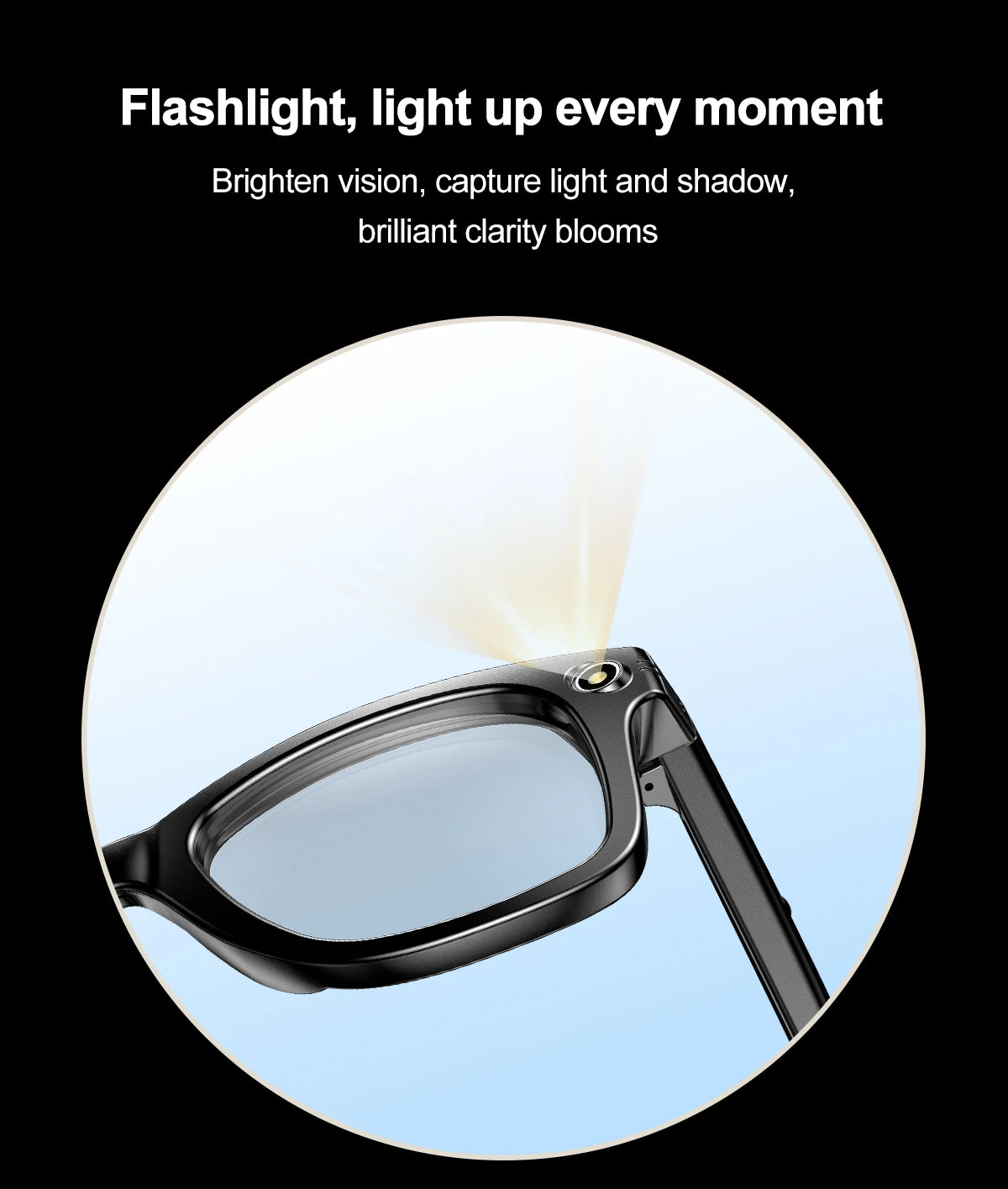 LIGE Fashion AI Camera Smart Glasses IP65 Waterproof Bluetooth Call Playing Music Smart Glasses Identify Pictures Use ChatGPT
