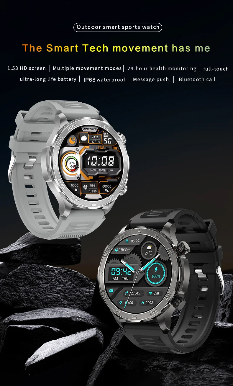 2025 New For Huawei IP68 Waterproof GPS Sports Smart Watch Men AMOLED HD Screen Heart Rate NFC Bluetooth Call Smart Watch Woman
