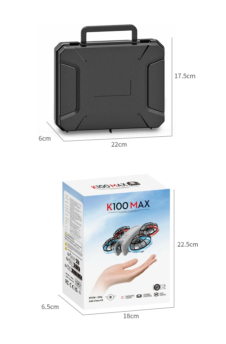 New K100 MAX Drone 8K 5KM Optical Flow Professional HD Dual Camera Obstacle Avoidance Aerial Photography Quadcopter Toys Gifts