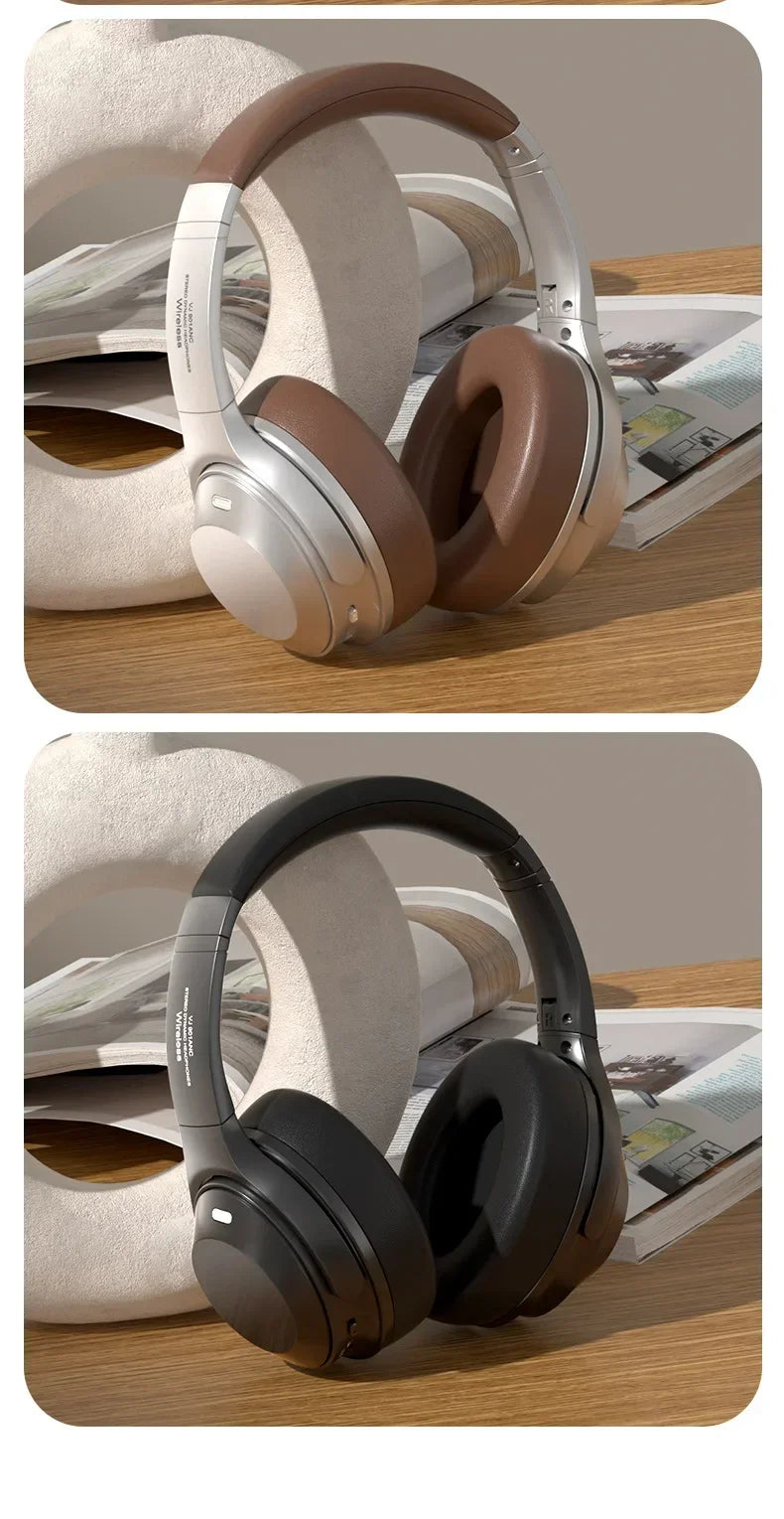 Wireless Headset Bluetooth 5.3 Retro Headphones HIFI Stereo Noise Canceling Earphone Long Standby Stylish Comfortable Headphones